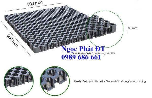 Vỉ nhựa thoát nước 500x500x30mm đại lý giá tốt