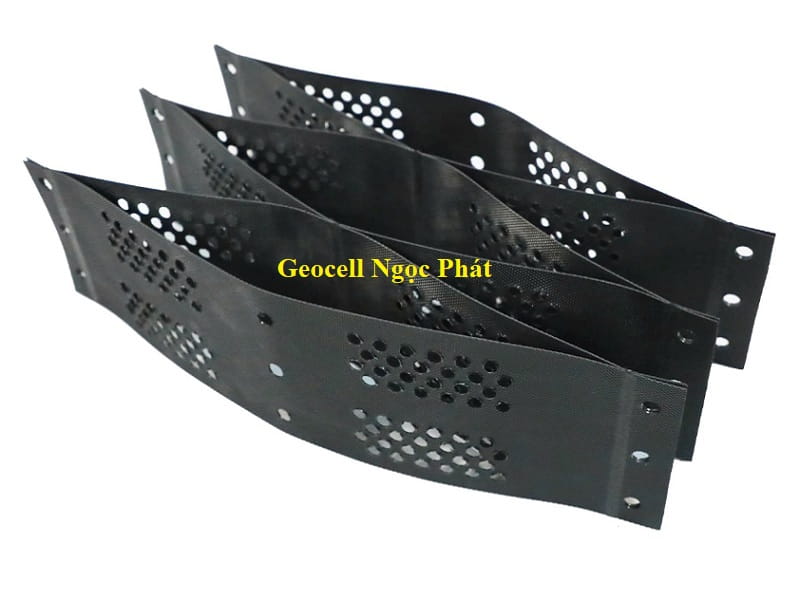 Cấu tạo ô địa geocell từ các dải nhựa hdpe hàn siêu âm lại