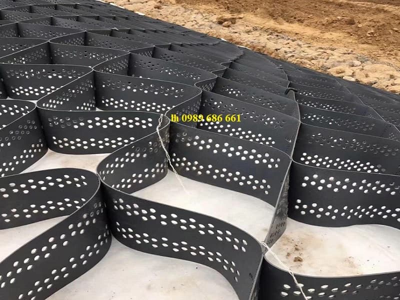 Cấu tạo ô ngăn geocell trồng cỏ