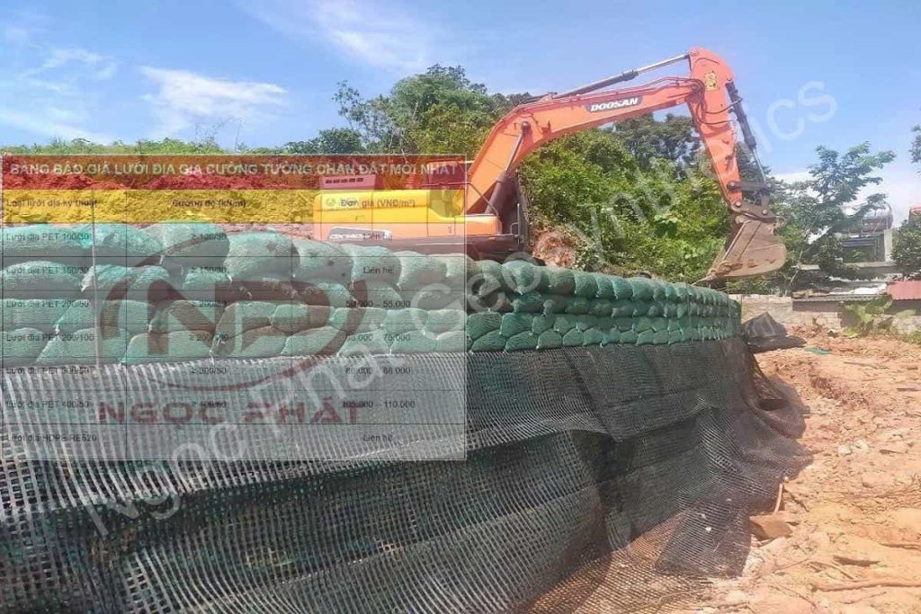 Báo giá lưới địa gia cường tường chắn đất MSE mới nhất 2025, 2026 giá tốt nhất