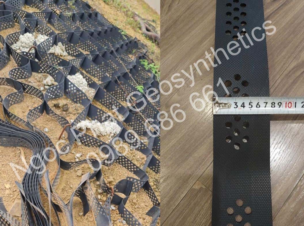 Ô địa geocell cao 75mm hình thành từ các dải nhựa HDPE