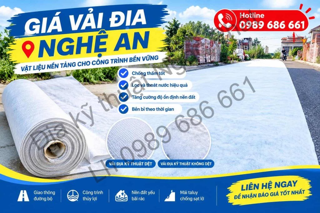 Giá vải địa Nghệ An mới nhất - báo giá giao tận nơi