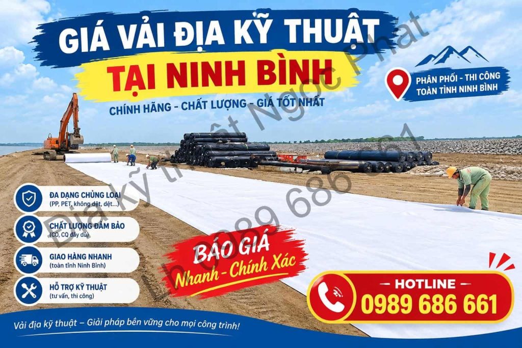 Giá vải địa ninh bình mới nhất không dệt và dệt