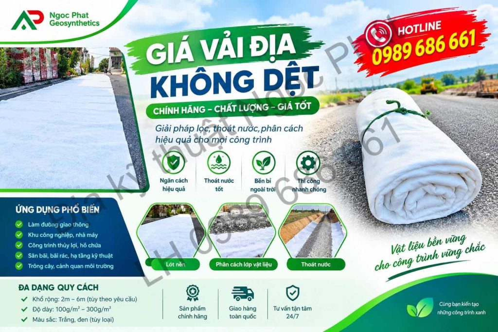Giá vải địa tháng 10/2026 mới nhất - bảng giá theo từng loại