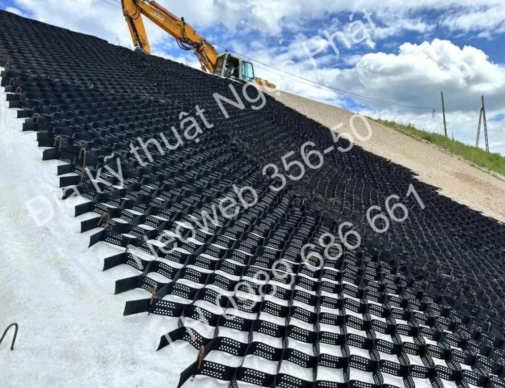 Neoweb 356-50 ô ngăn hình mạng neoweb chính hãng siêu bền gia cố mái dốc mái kênh