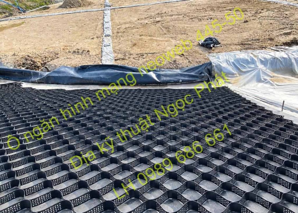 Neoweb 445-50 ô ngăn hình mạng neoweb chính hãng gia cố mái dốc mái kênh