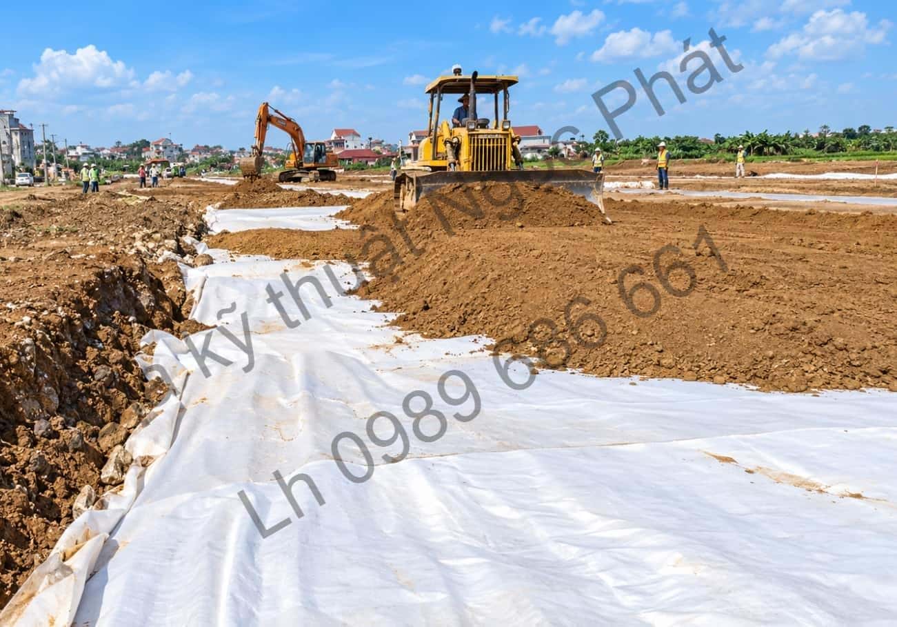 Thi công vải địa kỹ thuật tại Hưng Yên