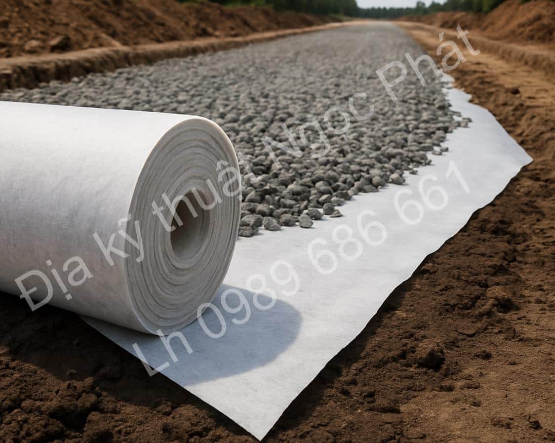 Thi công vải địa kỹ thuật tại công trường